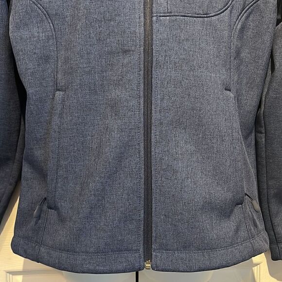Kirkland Blue Water Repellent Soft Shell Zip Up Lined Jacket Size M - Picture 5 of 15
